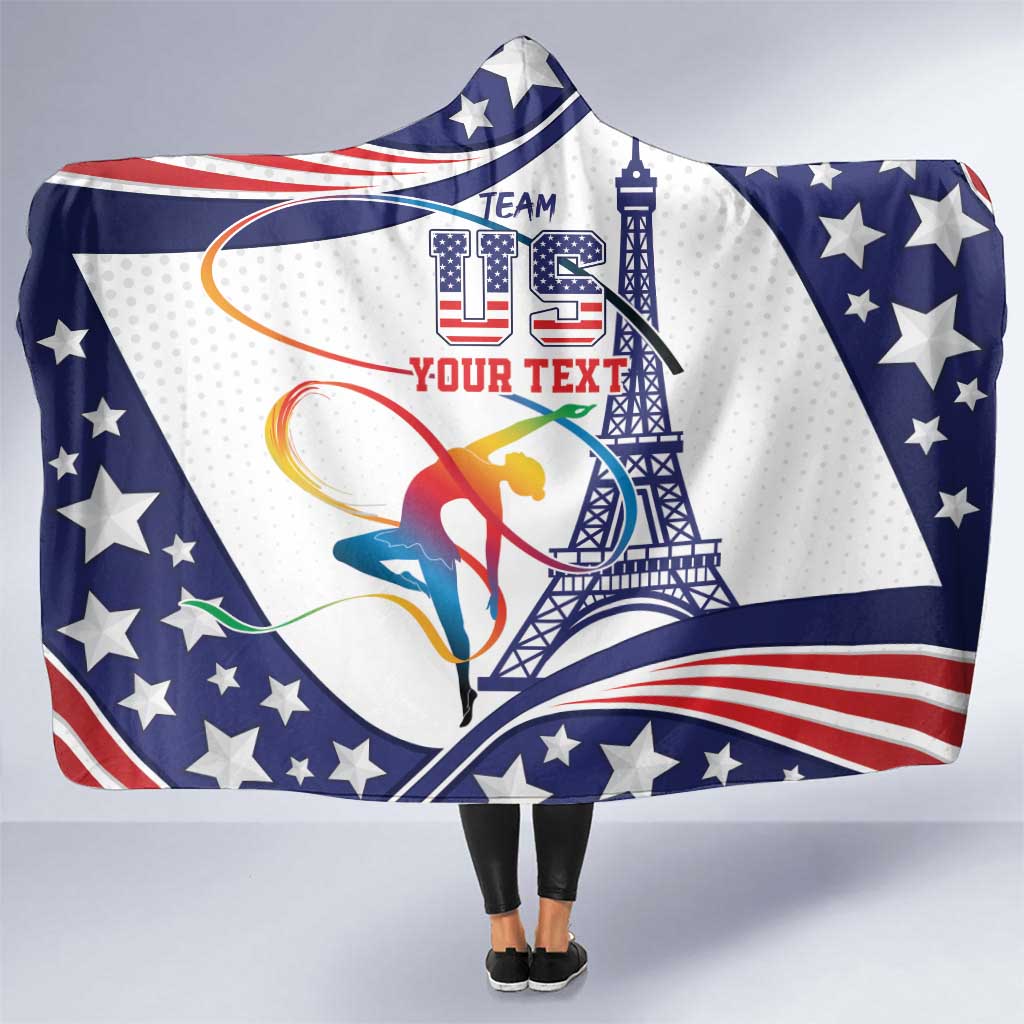 Personalized USA Gymnastics Hooded Blanket One For All Summer Sport