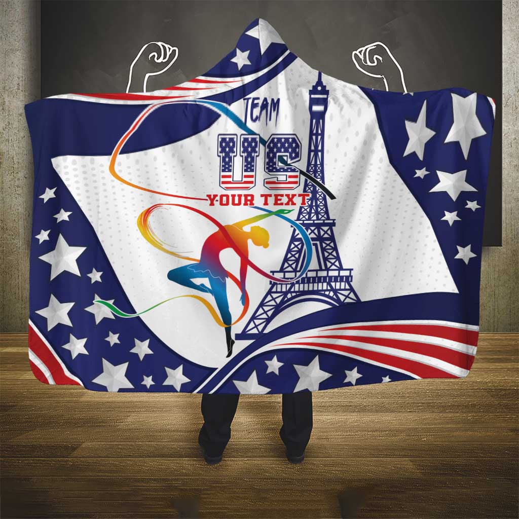 Personalized USA Gymnastics Hooded Blanket One For All Summer Sport
