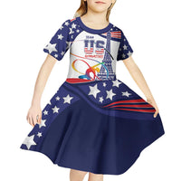 Personalized USA Gymnastics Kid Short Sleeve Dress One For All Summer Sport - Wonder Print Shop
