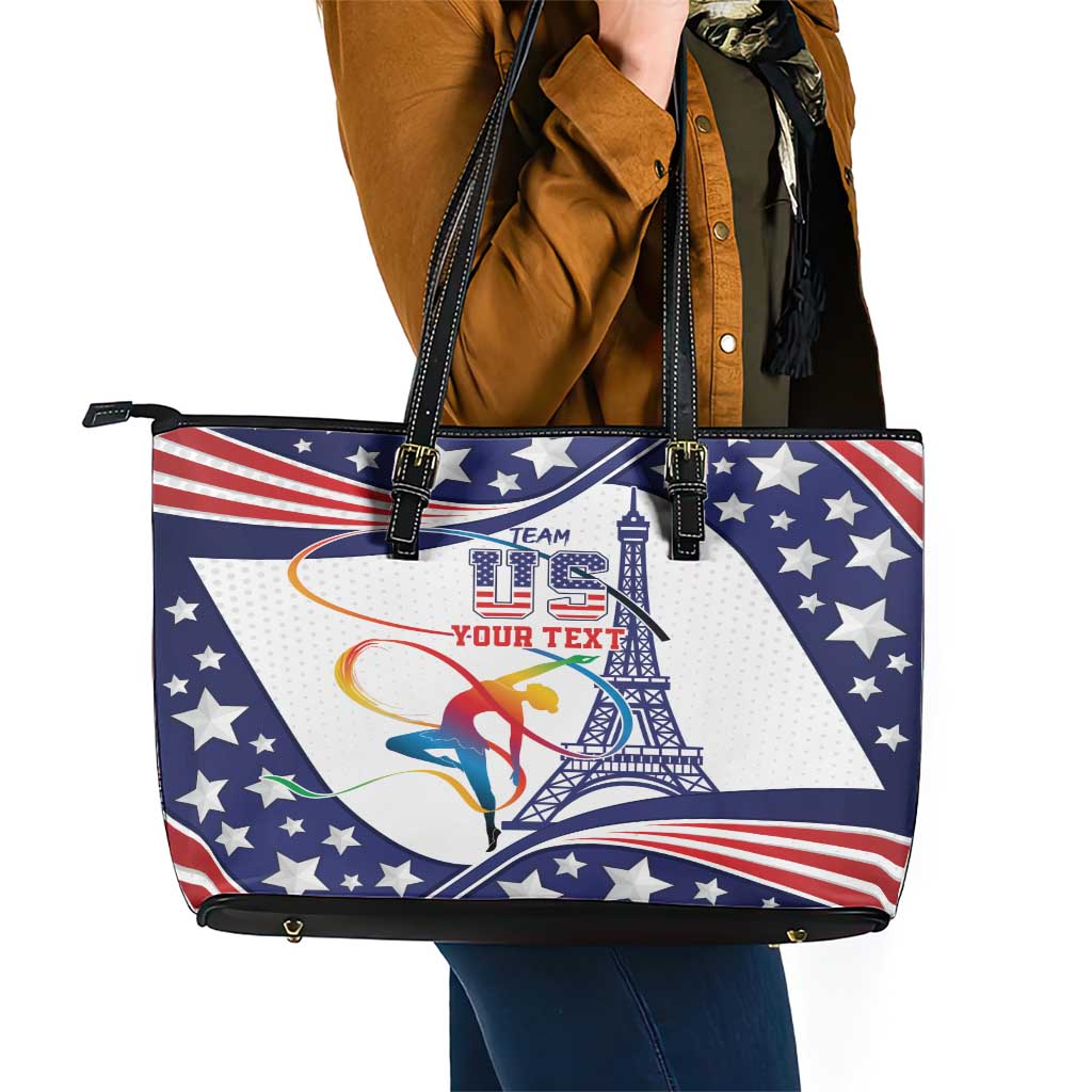 Personalized USA Gymnastics Leather Tote Bag One For All Summer Sport - Wonder Print Shop