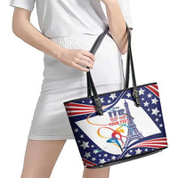 Personalized USA Gymnastics Leather Tote Bag One For All Summer Sport - Wonder Print Shop