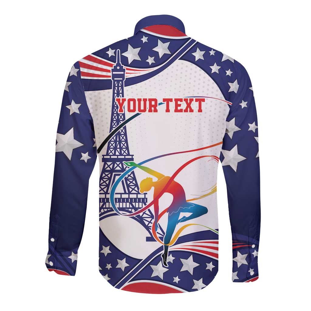 Personalized USA Gymnastics Long Sleeve Button Shirt One For All Summer Sport - Wonder Print Shop