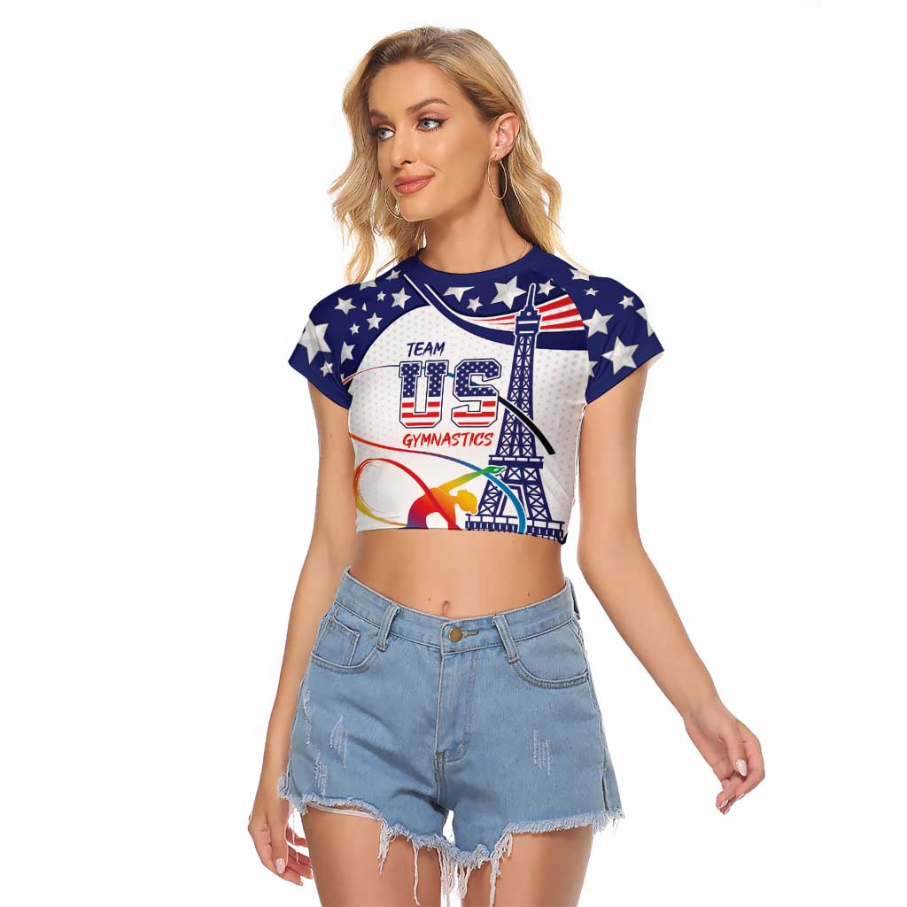 Personalized USA Gymnastics Raglan Cropped T Shirt One For All Summer Sport - Wonder Print Shop