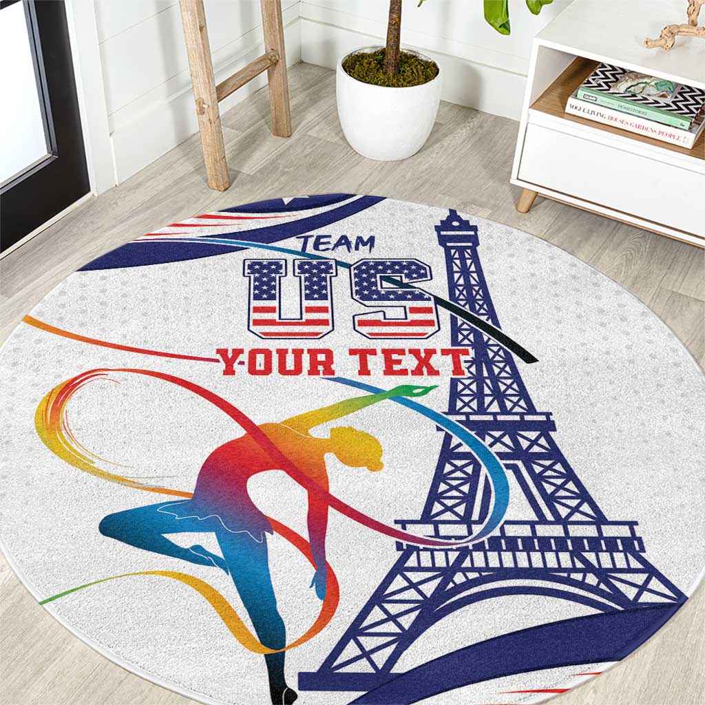 Personalized USA Gymnastics Round Carpet One For All Summer Sport