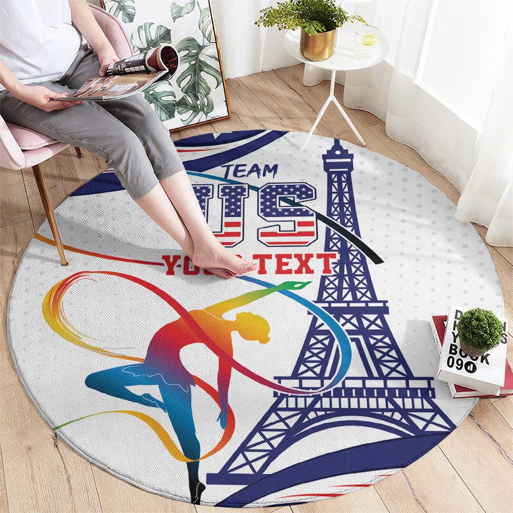 Personalized USA Gymnastics Round Carpet One For All Summer Sport
