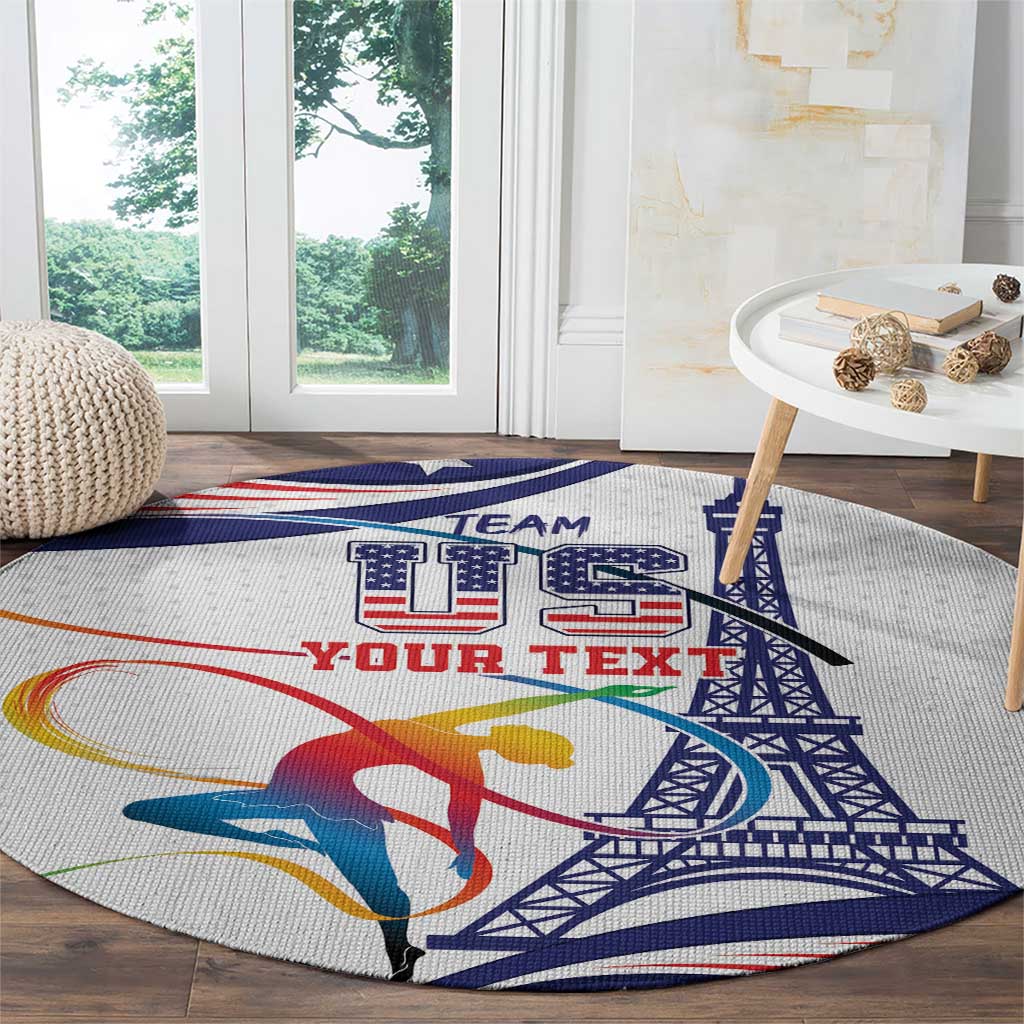 Personalized USA Gymnastics Round Carpet One For All Summer Sport