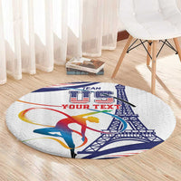Personalized USA Gymnastics Round Carpet One For All Summer Sport