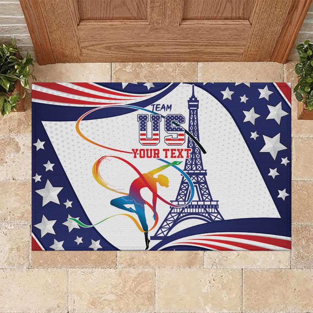 Personalized USA Gymnastics Rubber Doormat One For All Summer Sport - Wonder Print Shop