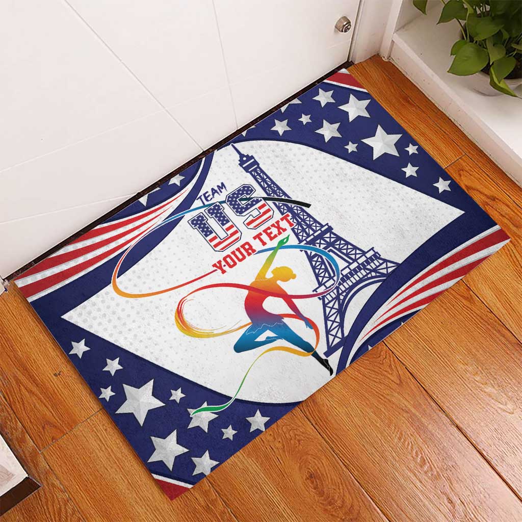 Personalized USA Gymnastics Rubber Doormat One For All Summer Sport - Wonder Print Shop