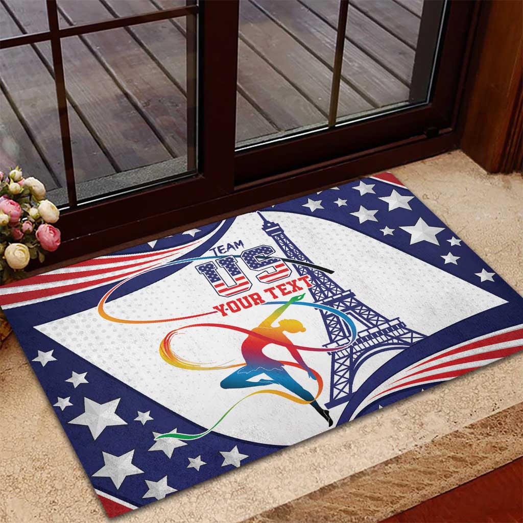 Personalized USA Gymnastics Rubber Doormat One For All Summer Sport - Wonder Print Shop