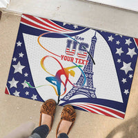 Personalized USA Gymnastics Rubber Doormat One For All Summer Sport - Wonder Print Shop
