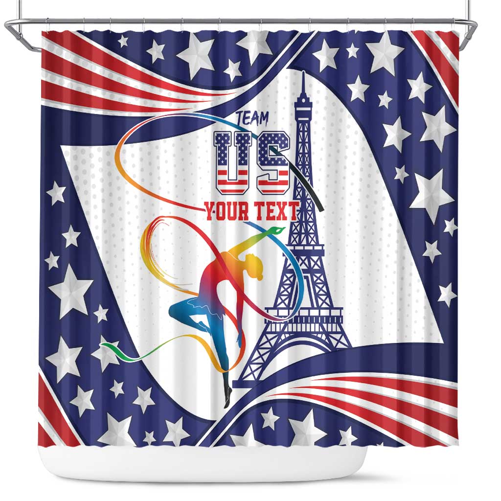 Personalized USA Gymnastics Shower Curtain One For All Summer Sport