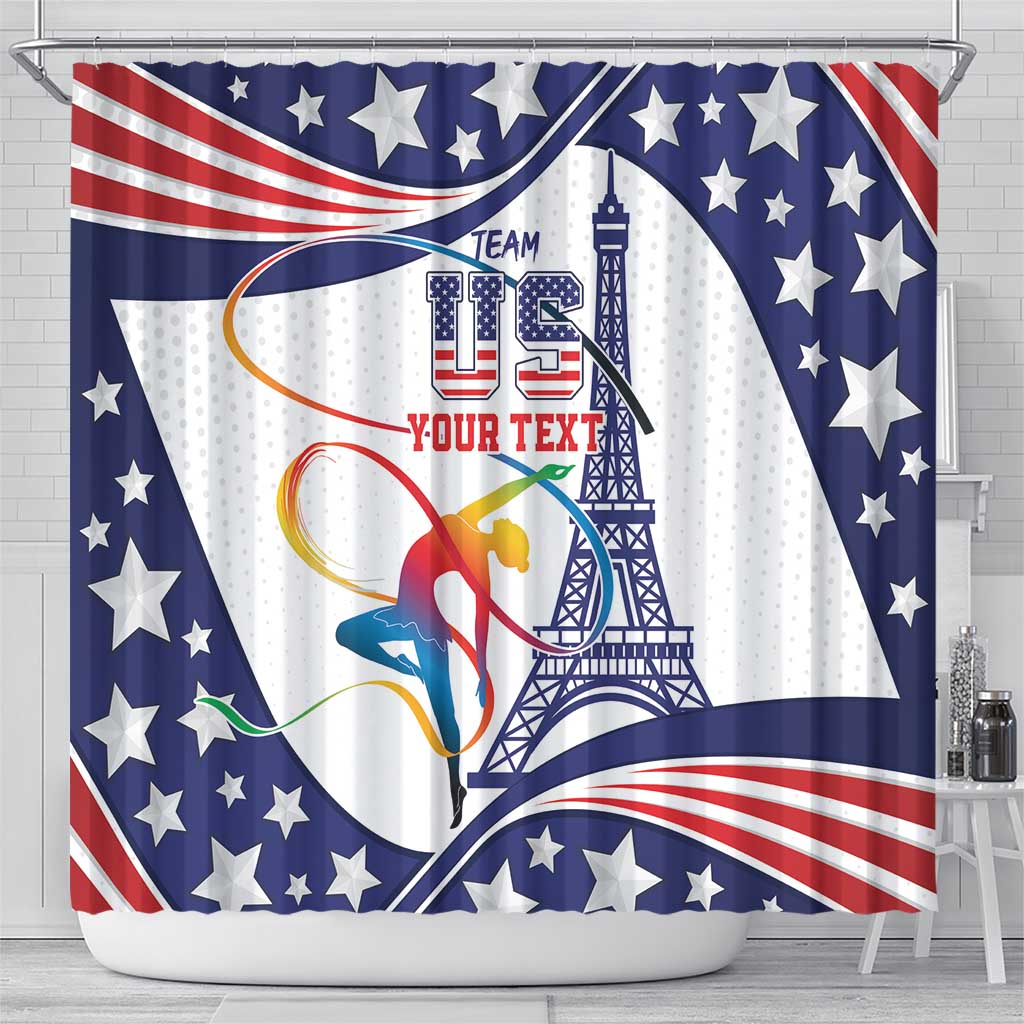 Personalized USA Gymnastics Shower Curtain One For All Summer Sport