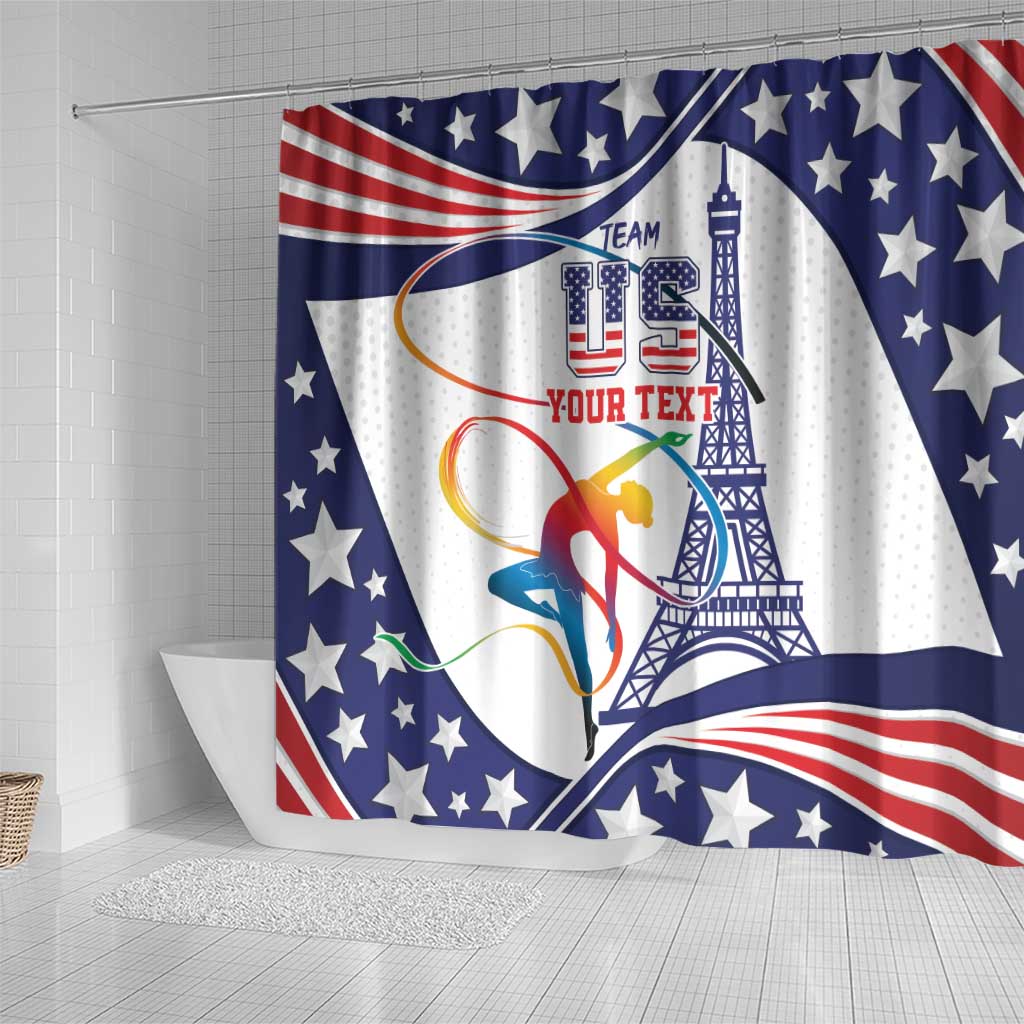 Personalized USA Gymnastics Shower Curtain One For All Summer Sport
