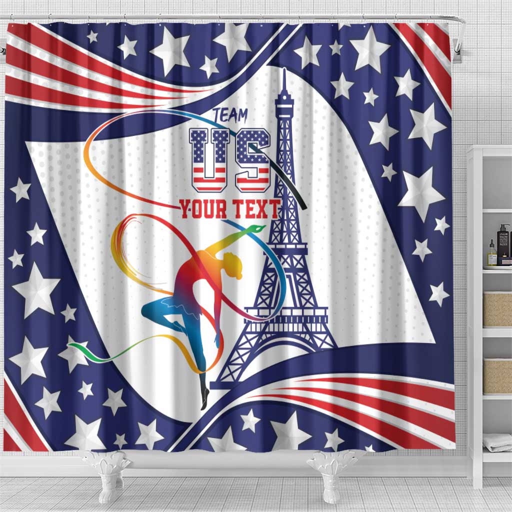Personalized USA Gymnastics Shower Curtain One For All Summer Sport