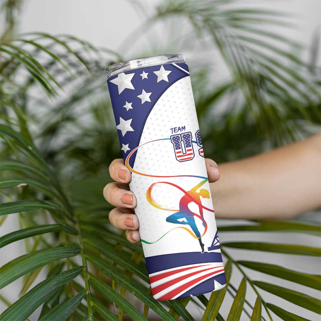 Personalized USA Gymnastics Skinny Tumbler One For All Summer Sport - Wonder Print Shop