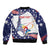 Personalized USA Gymnastics Sleeve Zip Bomber Jacket One For All Summer Sport - Wonder Print Shop