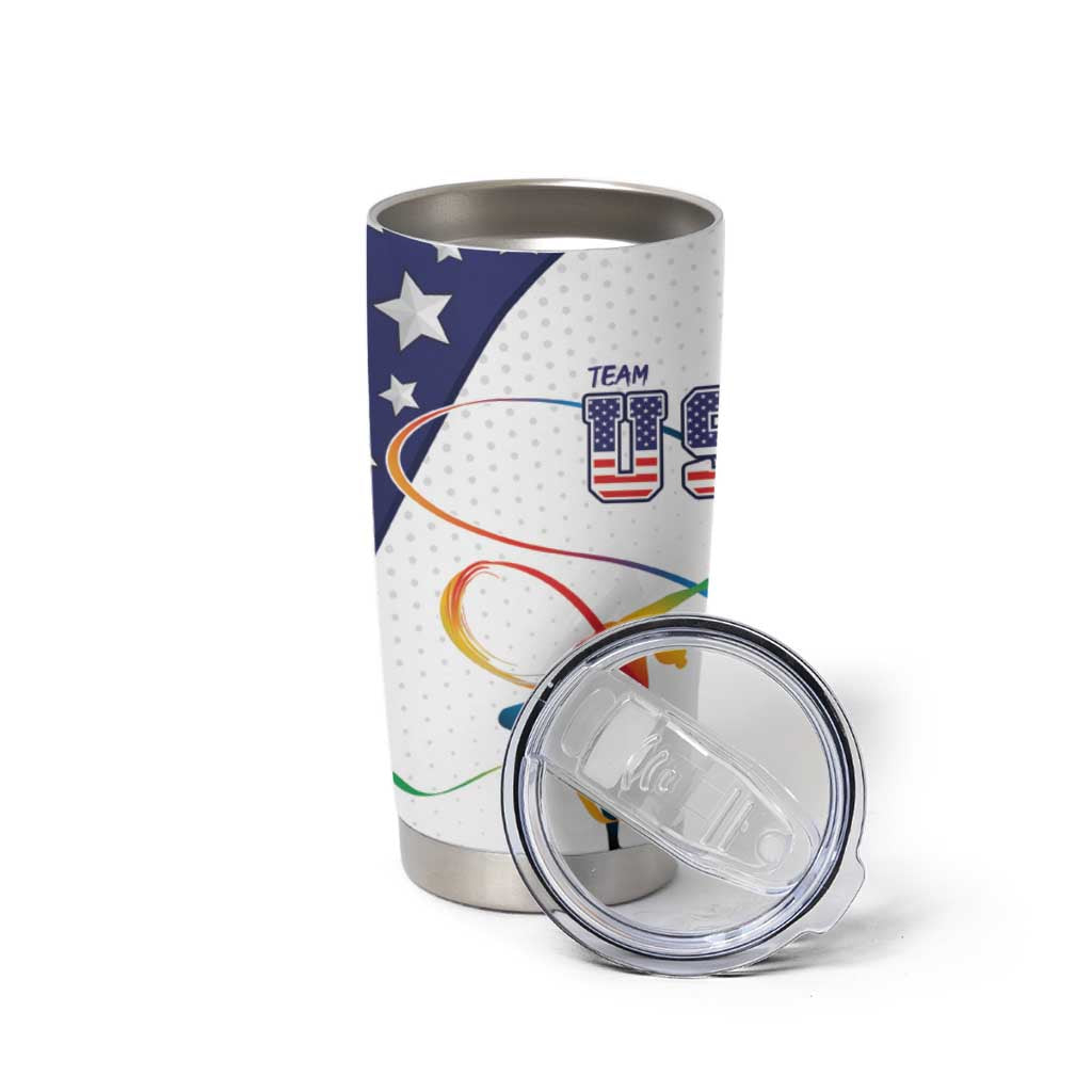 Personalized USA Gymnastics Tumbler Cup One For All Summer Sport - Wonder Print Shop