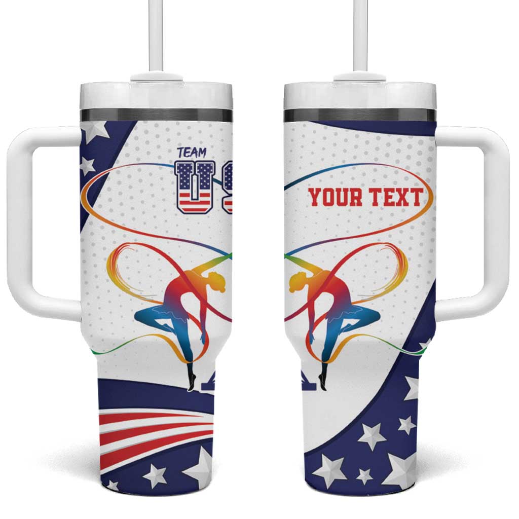 Personalized USA Gymnastics Tumbler With Handle One For All Summer Sport - Wonder Print Shop