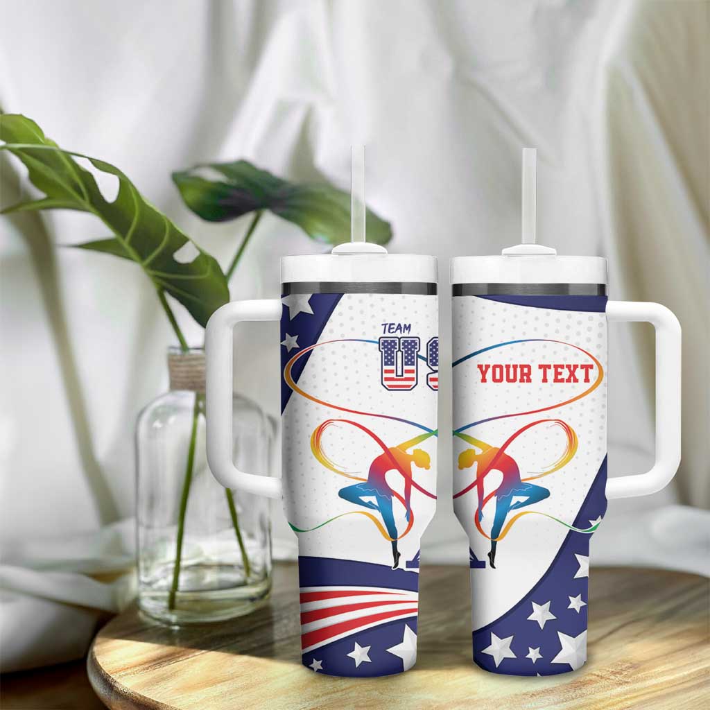 Personalized USA Gymnastics Tumbler With Handle One For All Summer Sport - Wonder Print Shop