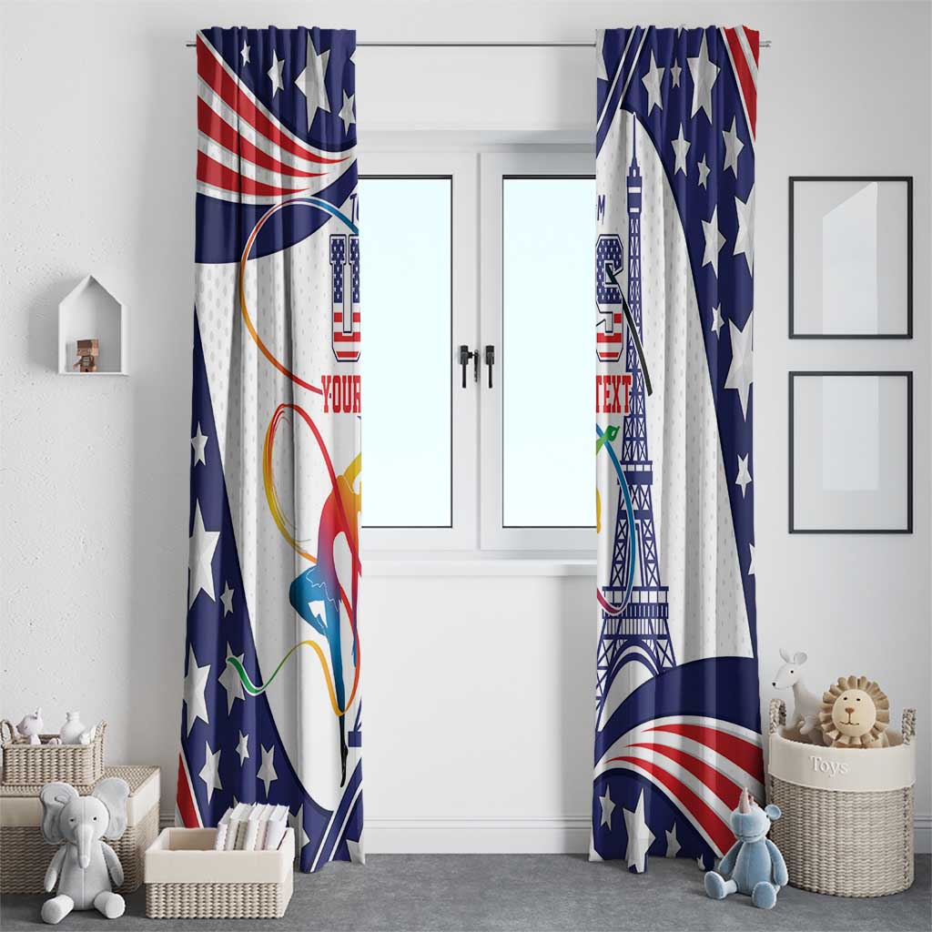 Personalized USA Gymnastics Window Curtain One For All Summer Sport - Wonder Print Shop