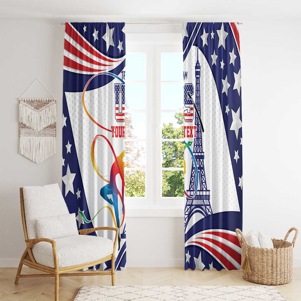 Personalized USA Gymnastics Window Curtain One For All Summer Sport - Wonder Print Shop