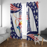Personalized USA Gymnastics Window Curtain One For All Summer Sport - Wonder Print Shop