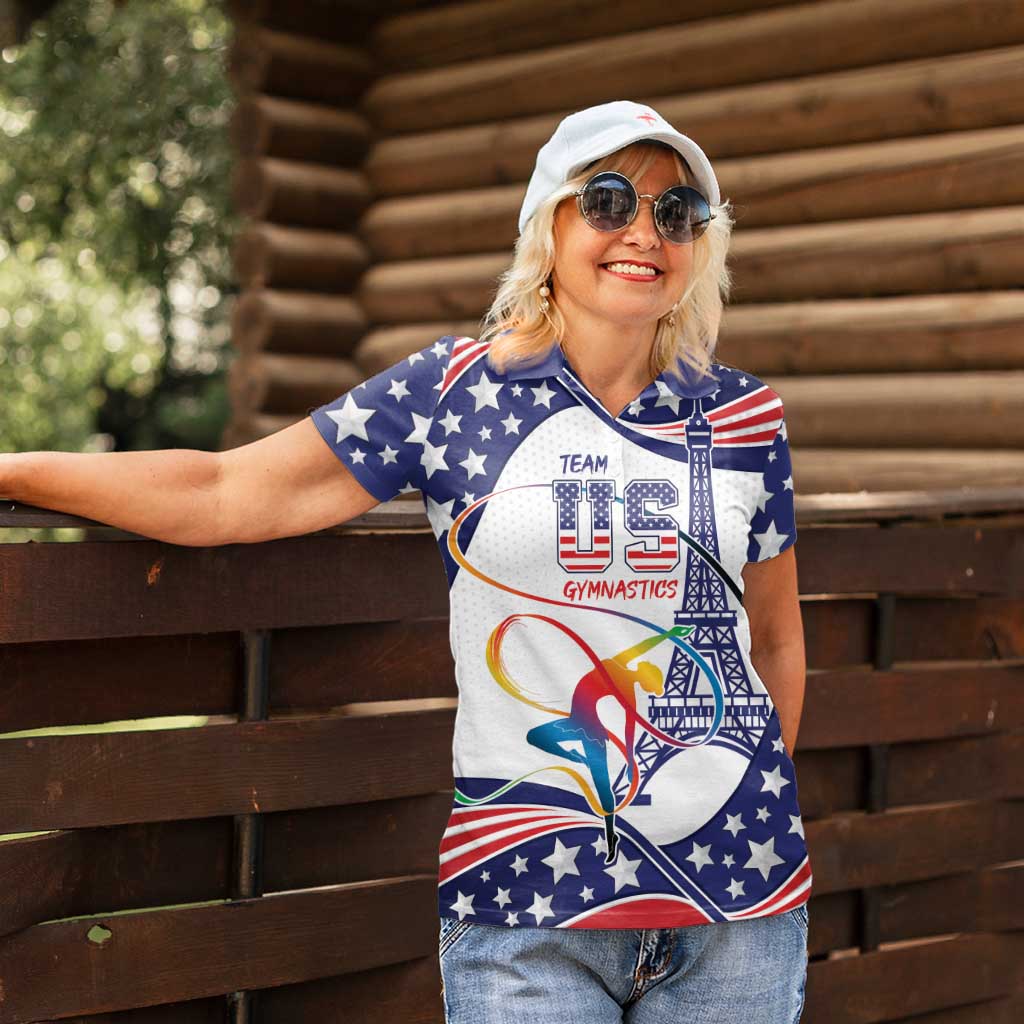Personalized USA Gymnastics Women Polo Shirt One For All Summer Sport - Wonder Print Shop