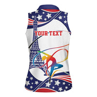 Personalized USA Gymnastics Women Sleeveless Polo Shirt One For All Summer Sport - Wonder Print Shop