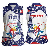 Personalized USA Gymnastics Women Sleeveless Polo Shirt One For All Summer Sport - Wonder Print Shop