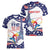 Personalized USA Gymnastics Women V-Neck T-Shirt One For All Summer Sport - Wonder Print Shop