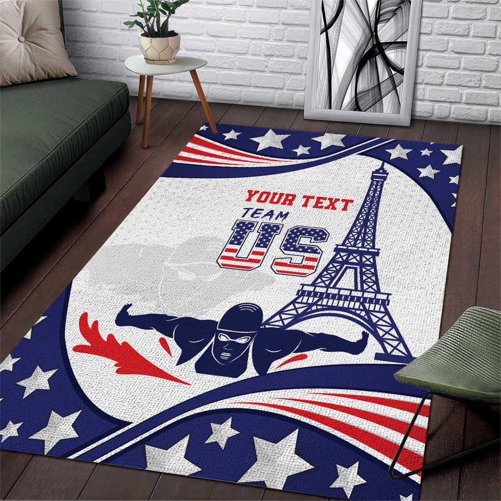 Personalized USA Swimming Area Rug One For All Summer Sport LT9 - Wonder Print Shop