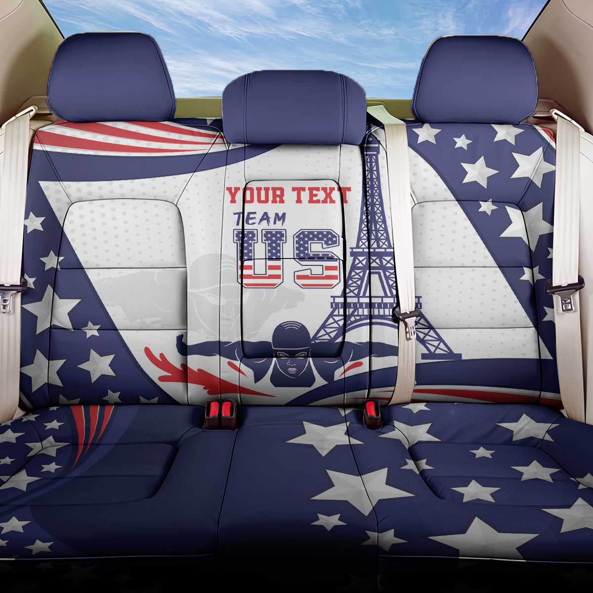 Personalized USA Swimming Back Car Seat Cover One For All Summer Sport LT9 - Wonder Print Shop