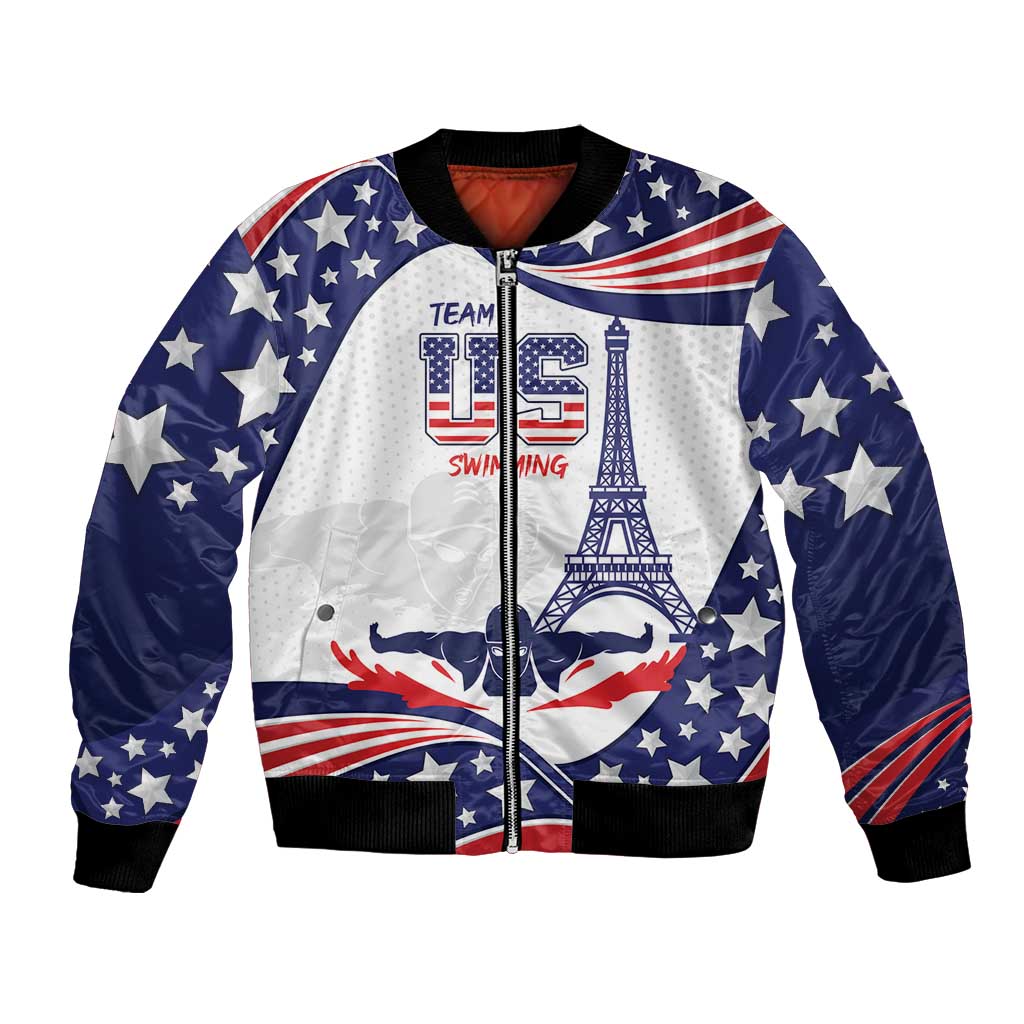 Personalized USA Swimming Bomber Jacket One For All Summer Sport LT9 - Wonder Print Shop