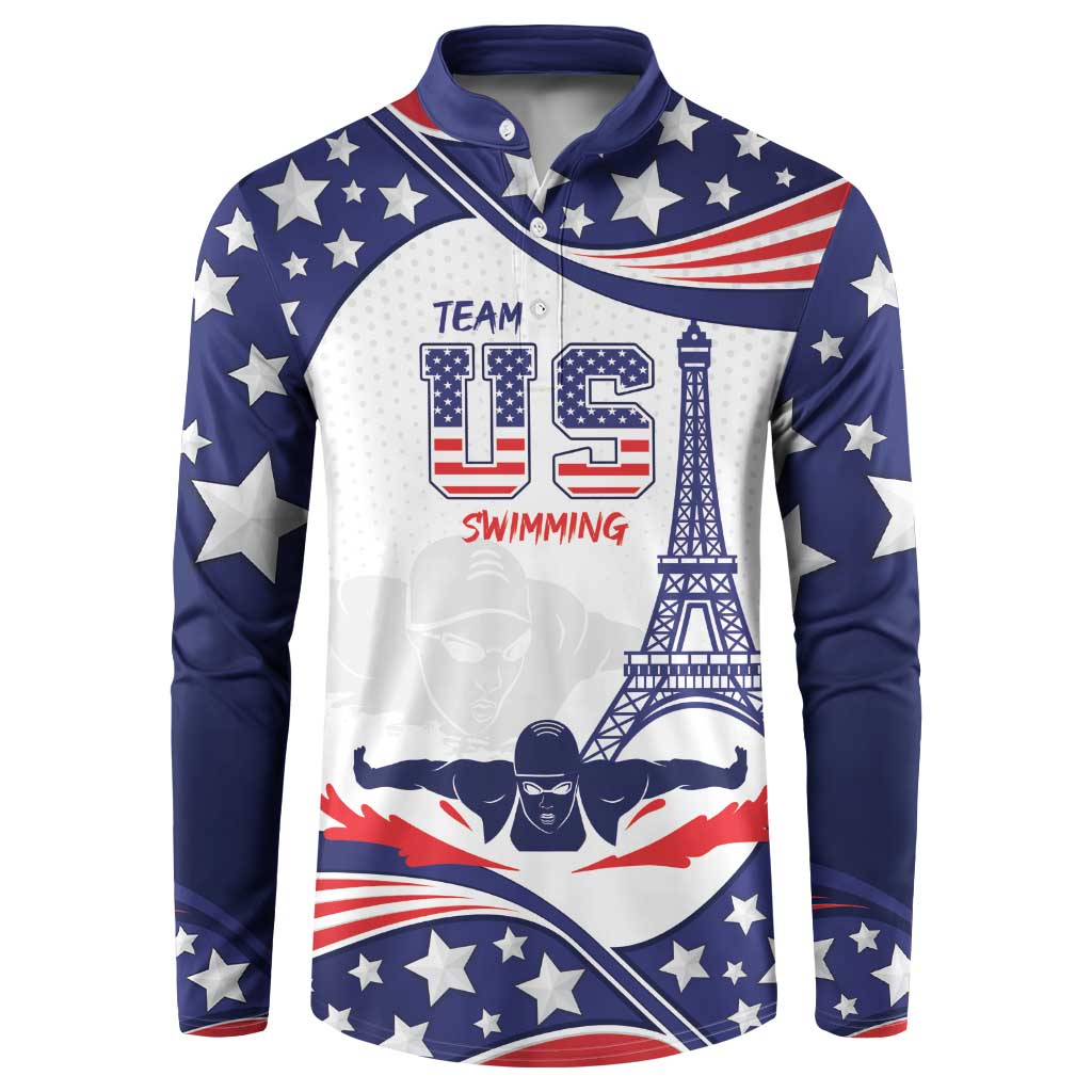 Personalized USA Swimming Button Sweatshirt One For All Summer Sport LT9 - Wonder Print Shop
