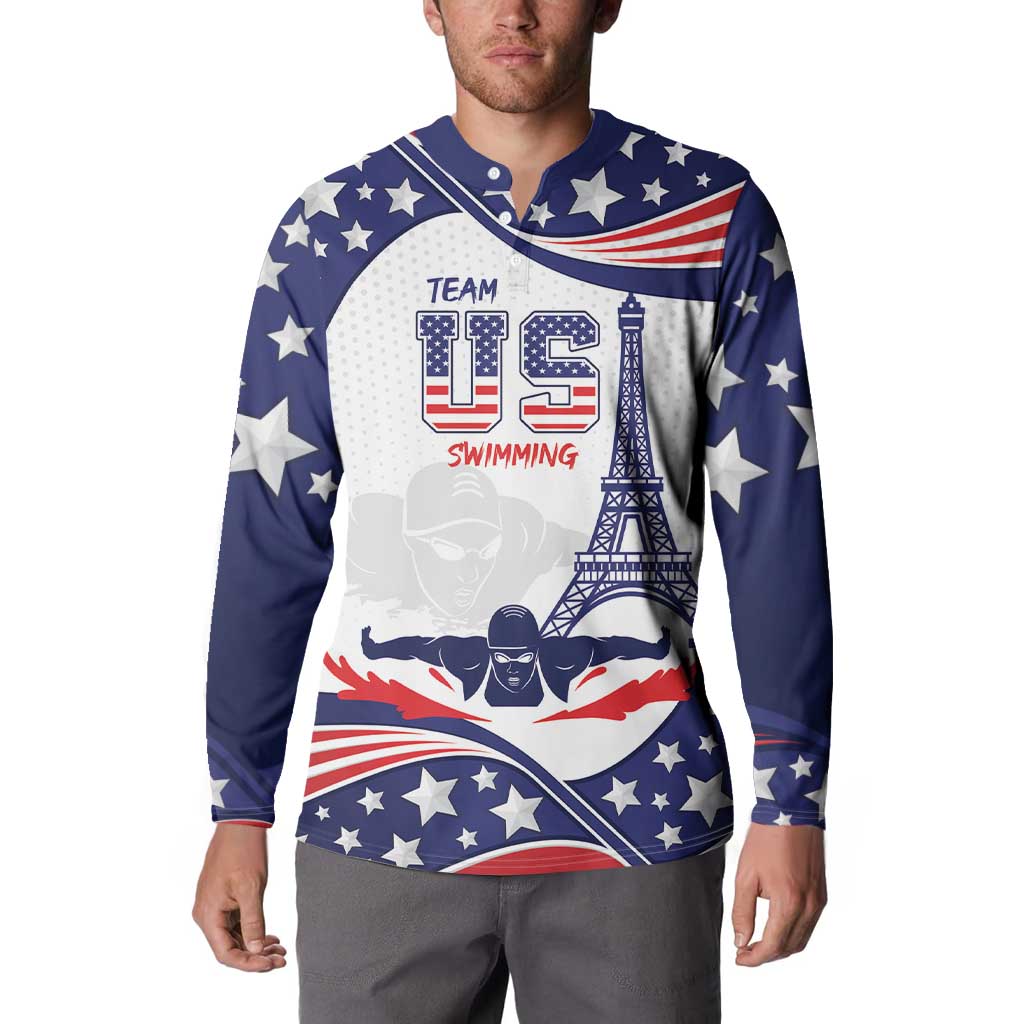 Personalized USA Swimming Button Sweatshirt One For All Summer Sport LT9 - Wonder Print Shop