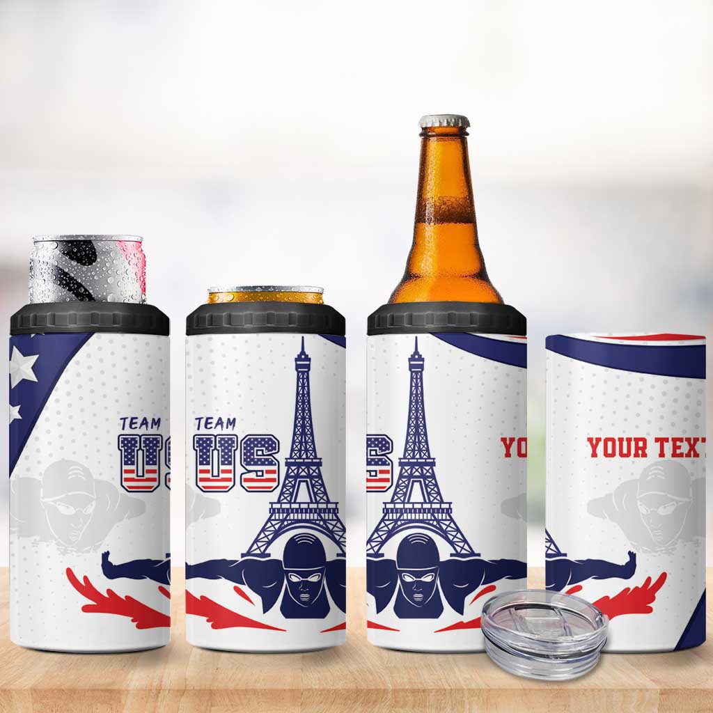 Personalized USA Swimming 4 in 1 Can Cooler Tumbler One For All Summer Sport LT9 - Wonder Print Shop