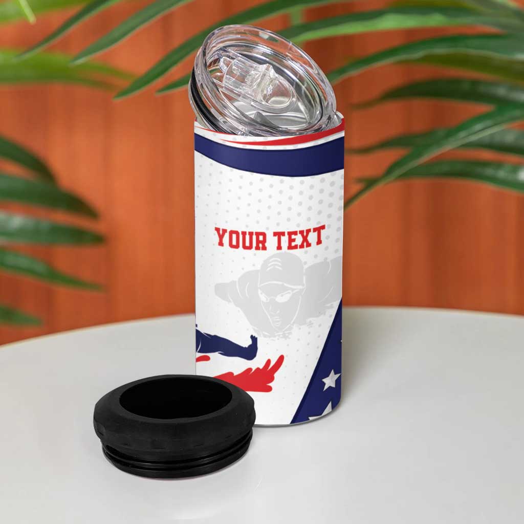 Personalized USA Swimming 4 in 1 Can Cooler Tumbler One For All Summer Sport LT9 - Wonder Print Shop