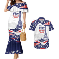 Personalized USA Swimming Couples Matching Mermaid Dress and Hawaiian Shirt One For All Summer Sport LT9 - Wonder Print Shop