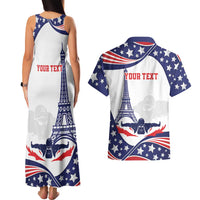 Personalized USA Swimming Couples Matching Tank Maxi Dress and Hawaiian Shirt One For All Summer Sport LT9 - Wonder Print Shop