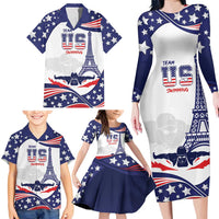 Personalized USA Swimming Family Matching Long Sleeve Bodycon Dress and Hawaiian Shirt One For All Summer Sport LT9 - Wonder Print Shop