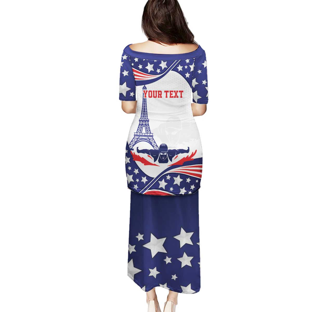 Personalized USA Swimming Family Matching Puletasi and Hawaiian Shirt One For All Summer Sport - Wonder Print Shop