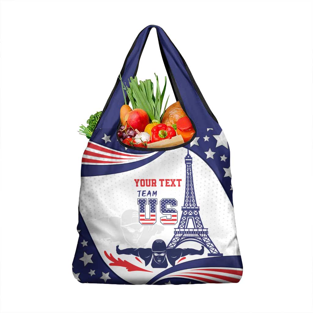 Personalized USA Swimming Grocery Bag One For All Summer Sport