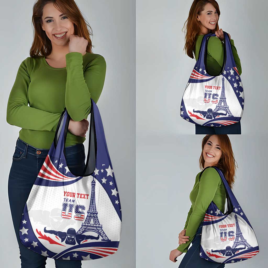 Personalized USA Swimming Grocery Bag One For All Summer Sport