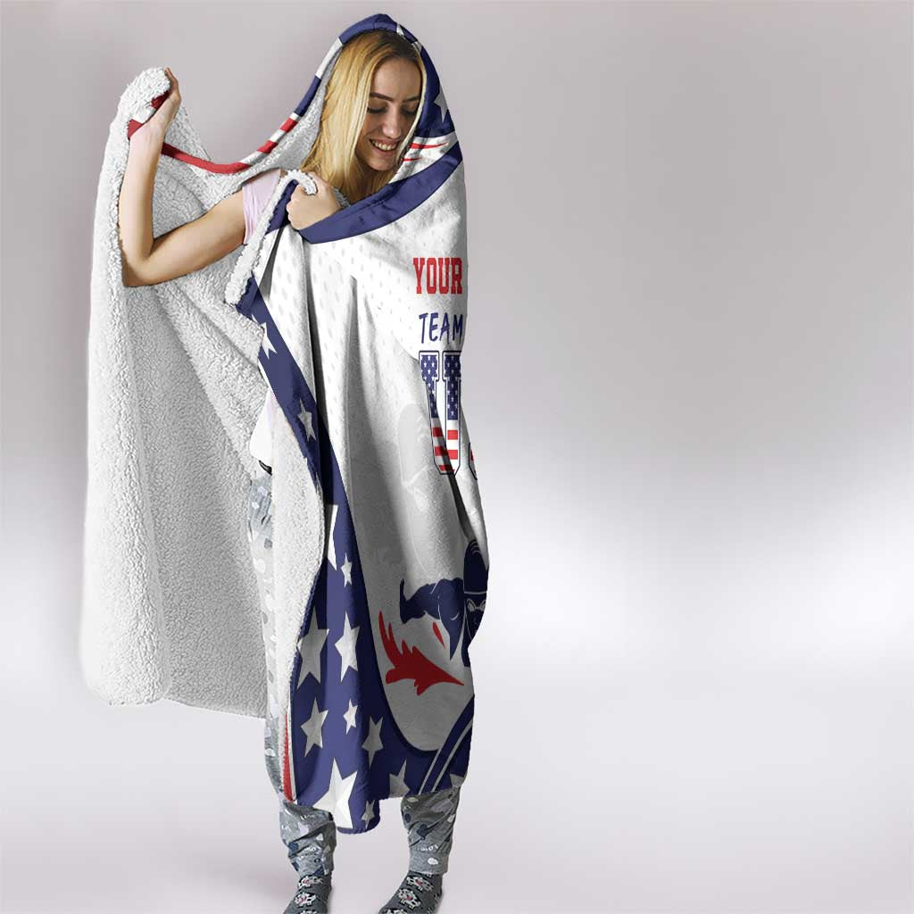 Personalized USA Swimming Hooded Blanket One For All Summer Sport