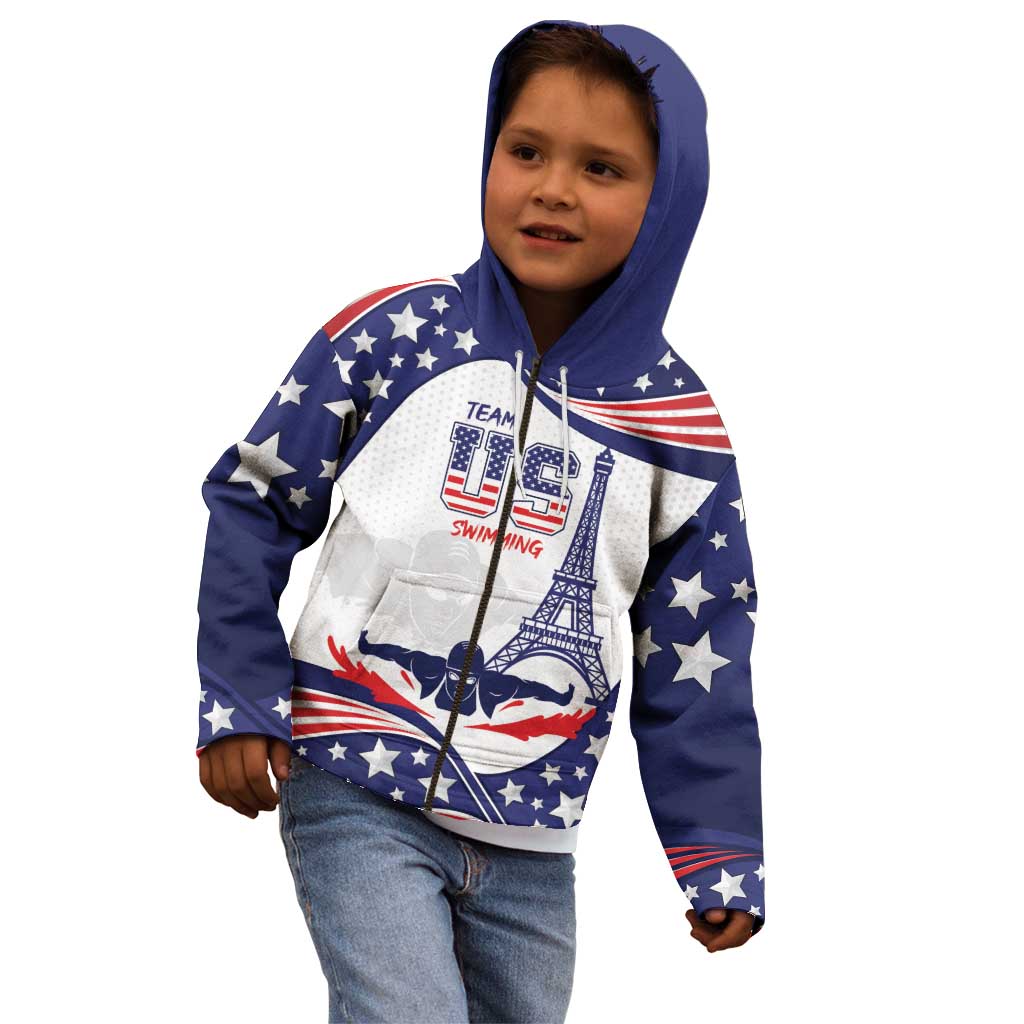 Personalized USA Swimming Kid Hoodie One For All Summer Sport - Wonder Print Shop