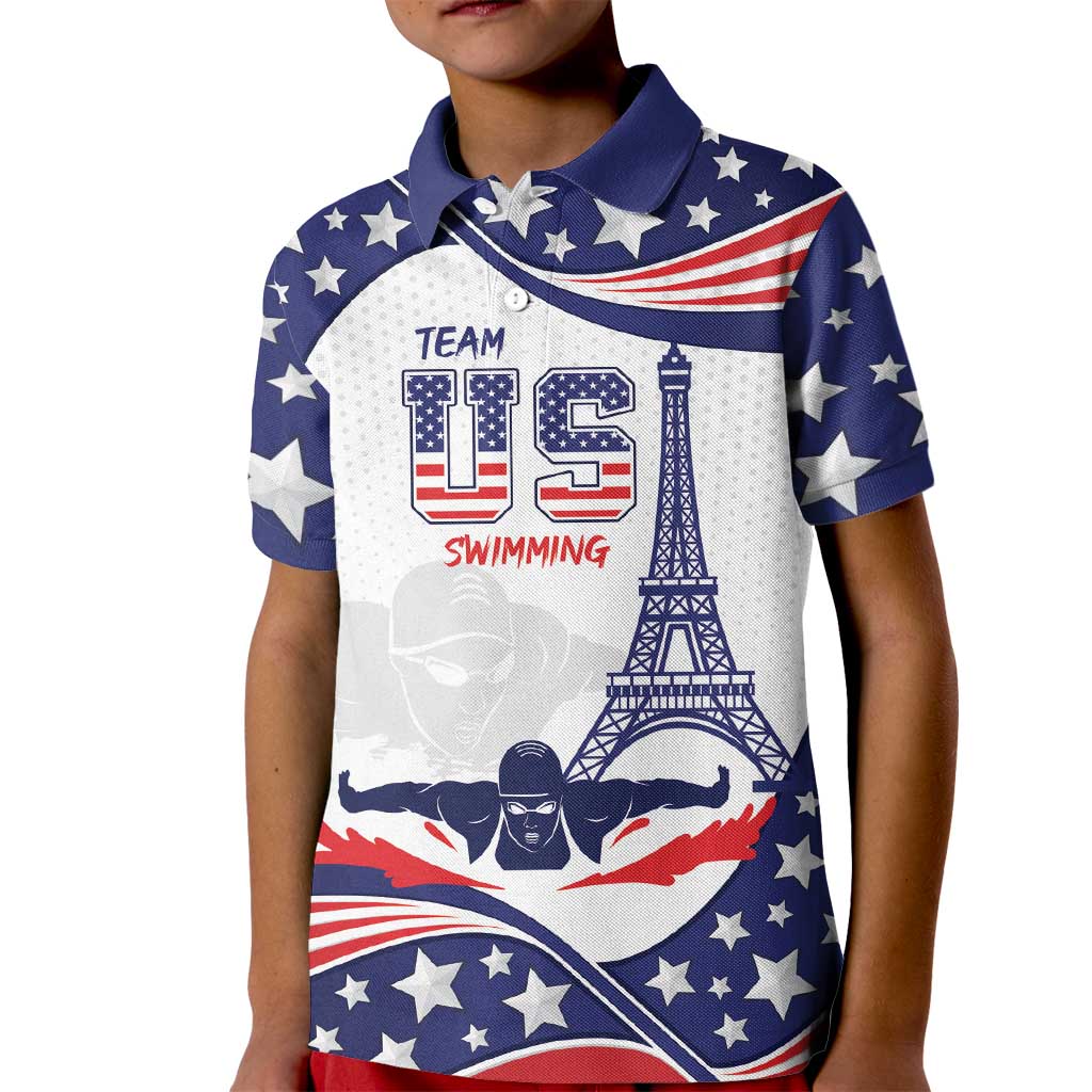 Personalized USA Swimming Kid Polo Shirt One For All Summer Sport - Wonder Print Shop