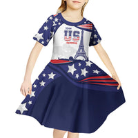 Personalized USA Swimming Kid Short Sleeve Dress One For All Summer Sport - Wonder Print Shop
