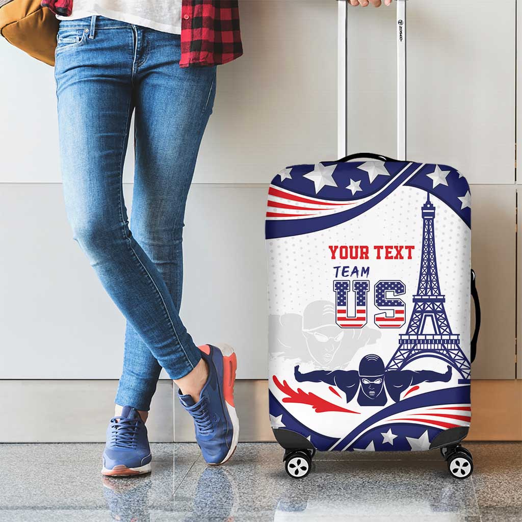 Personalized USA Swimming Luggage Cover One For All Summer Sport - Wonder Print Shop