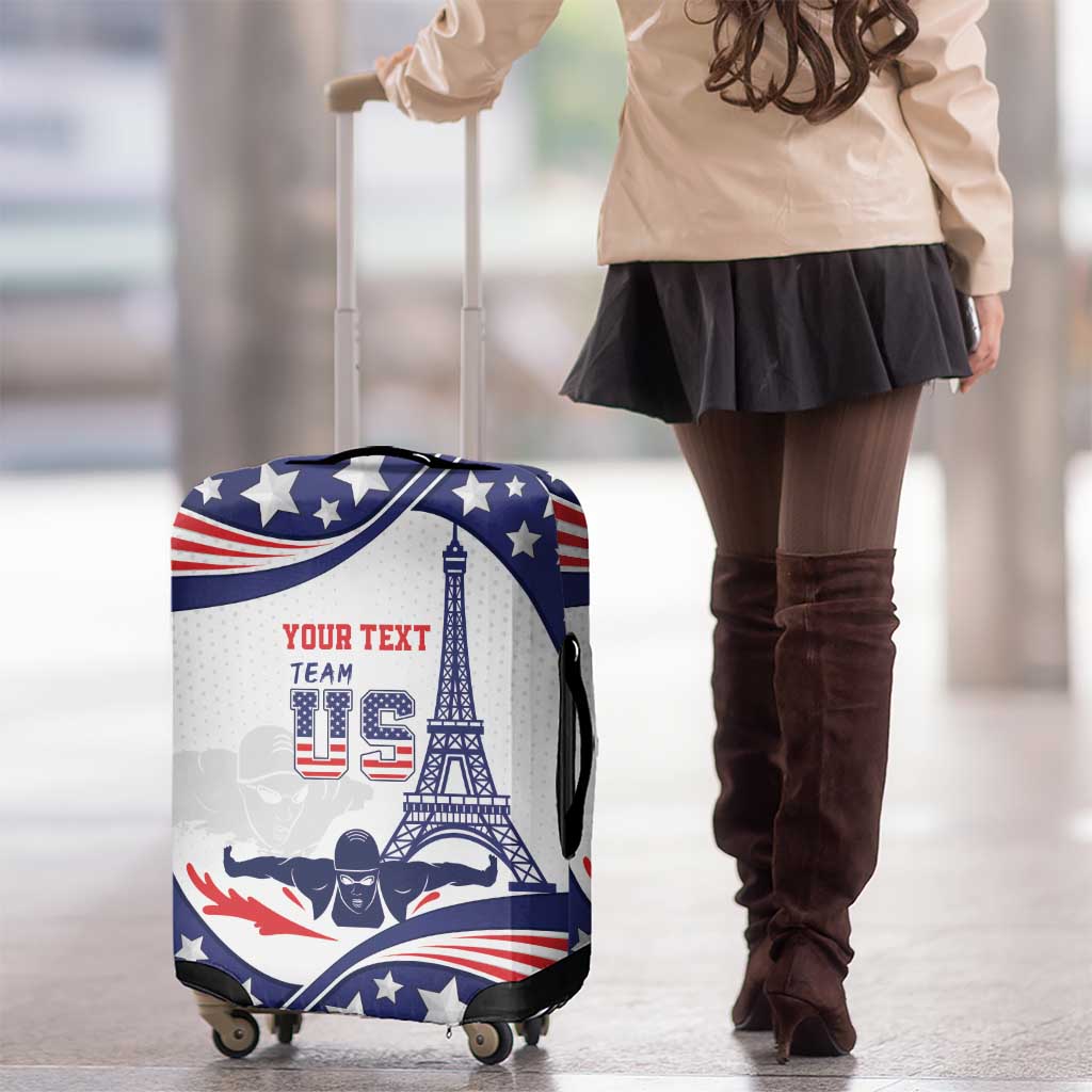 Personalized USA Swimming Luggage Cover One For All Summer Sport - Wonder Print Shop